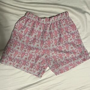 Pink Monkey Print Women's Shorts
